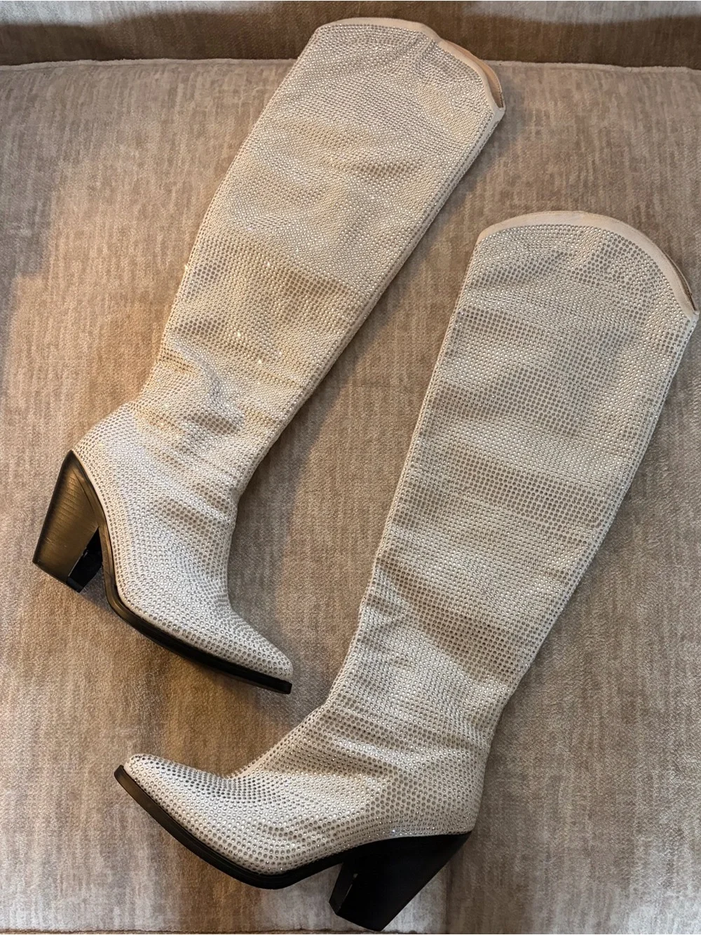 Azalea Wang Nash Knee-High Sparkle Boots